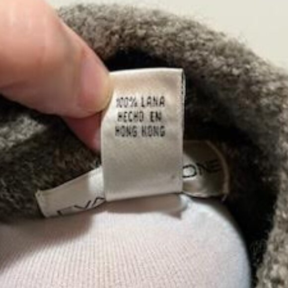 Evan Picone Wool Cardigan Sz Small Gray Long Sleeve Button Down Casual - Picture 8 of 8